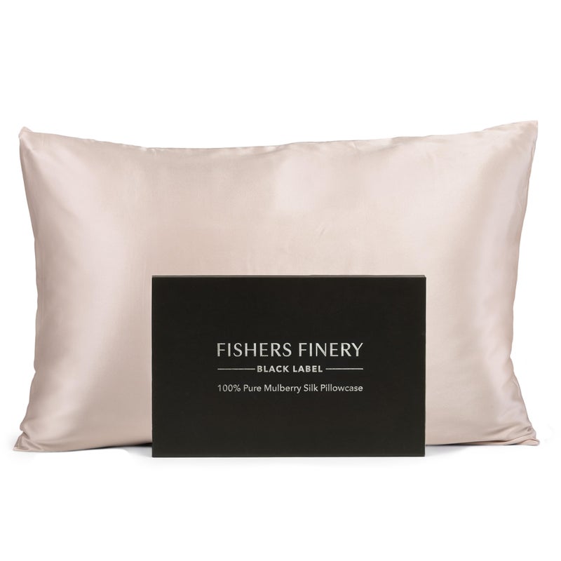 Fishers Finery 30mm 100% Pure Mulberry Silk Pillowcase, Quality Tested (Taupe, King) - Image 1